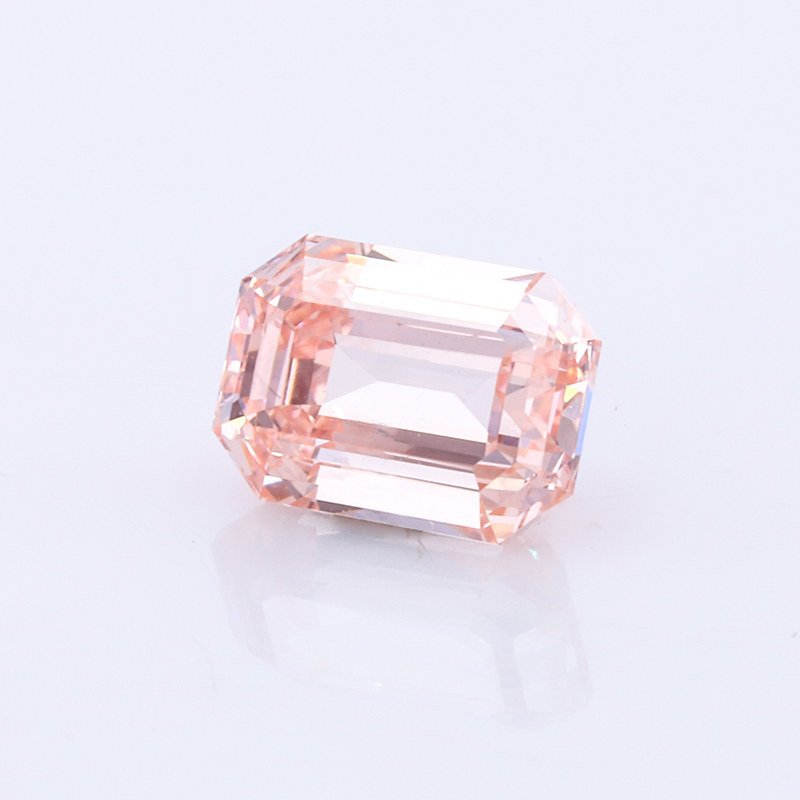 Octagon Emerald Cut Pink Color 0.92CT CVD Lab Grown Diamond