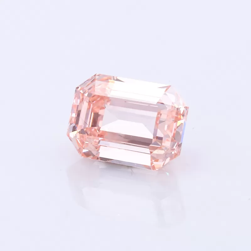 Octagon Emerald Cut Pink Color 0.92CT CVD Lab Grown Diamond