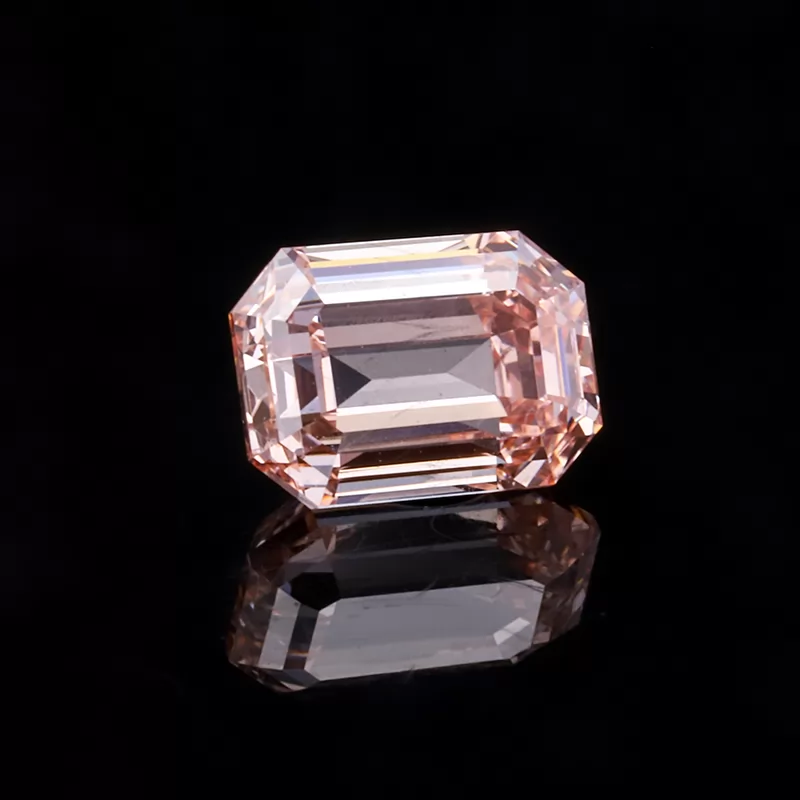 Octagon Emerald Cut Pink Color 0.92CT CVD Lab Grown Diamond