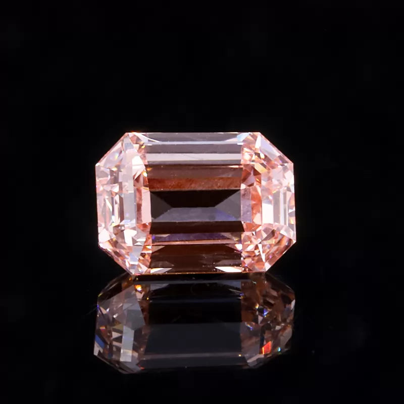 Octagon Emerald Cut Pink Color 0.92CT CVD Lab Grown Diamond