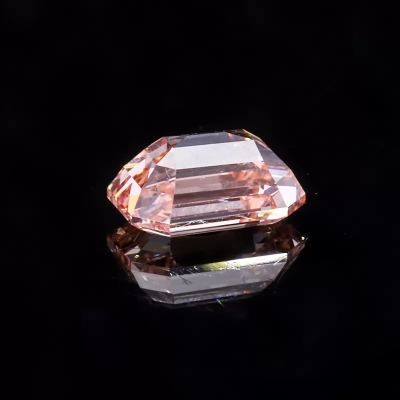 Octagon Emerald Cut Pink Color 0.92CT CVD Lab Grown Diamond