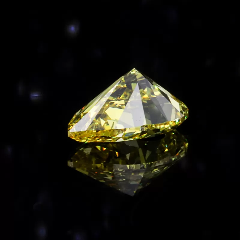 Yellow Color Pear Cut Lab Grown Diamond