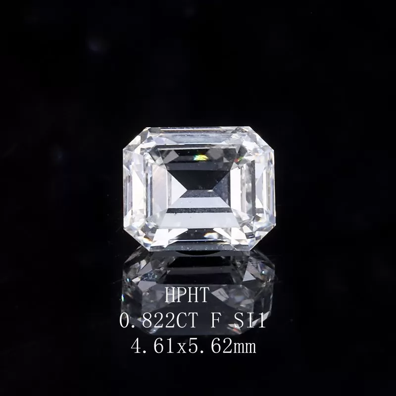 0.822CT Octagon Emerald Cut F SI1 HPHT Lab Grown Diamond