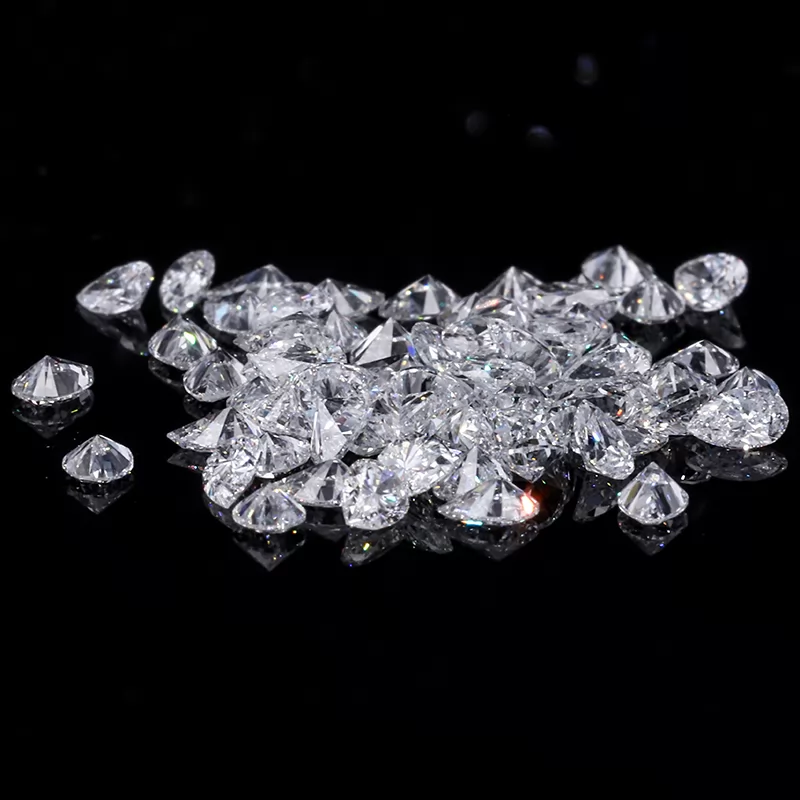 Pear Cut Small Side Stone Lab Grown Diamond 0.06-0.105CT