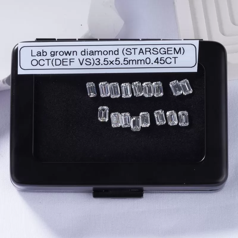 0.45ct Octagon Emerald Cut HPHT Lab Grown Diamond