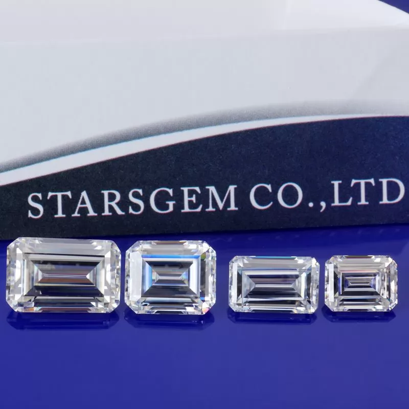 DEF VVS Various Size Octagon Emerald Cut Moissanite