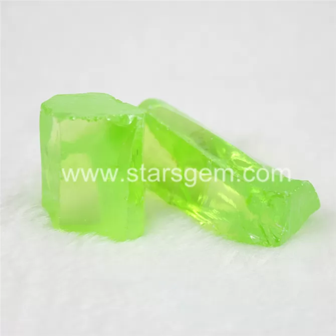 Apple Green Cubic Zirconia Raw Material