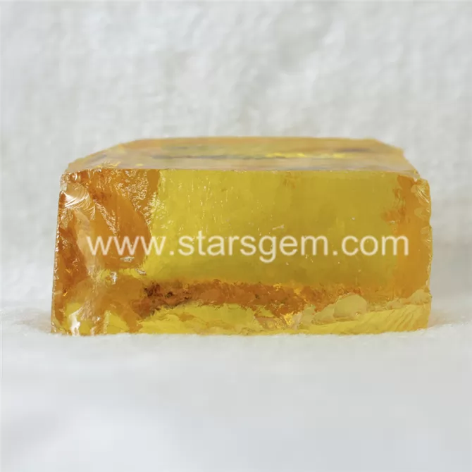 Gold Yellow Color Cubic Zirconia Raw Material