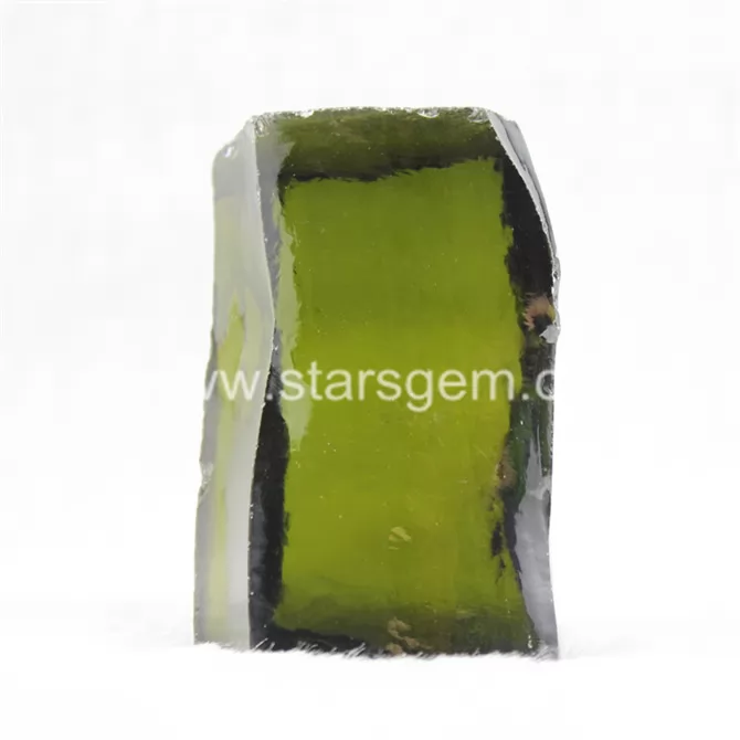 Olive Green Cubic Zirconia Raw Material