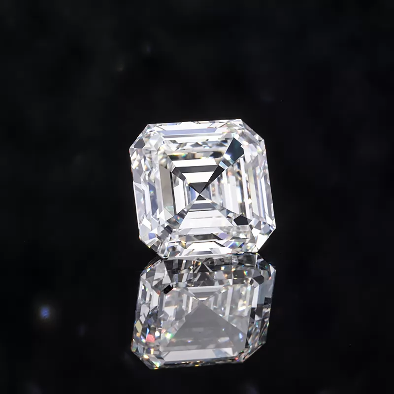 DEFGH Color 0.4ct to 2.0ct Asscher Cut HPHT Lab Grown Diamond