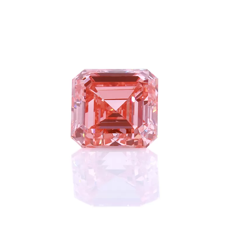 Starsgem 3.385ct Pink Color Asscher Cut CVD Lab Grown Diamond