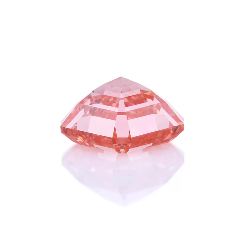 Asscher Cut Pink Color 3.385ct CVD Lab Grown Diamond