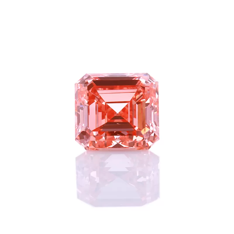 3.385ct Pink Color Asscher Cut CVD Lab Grown Diamond