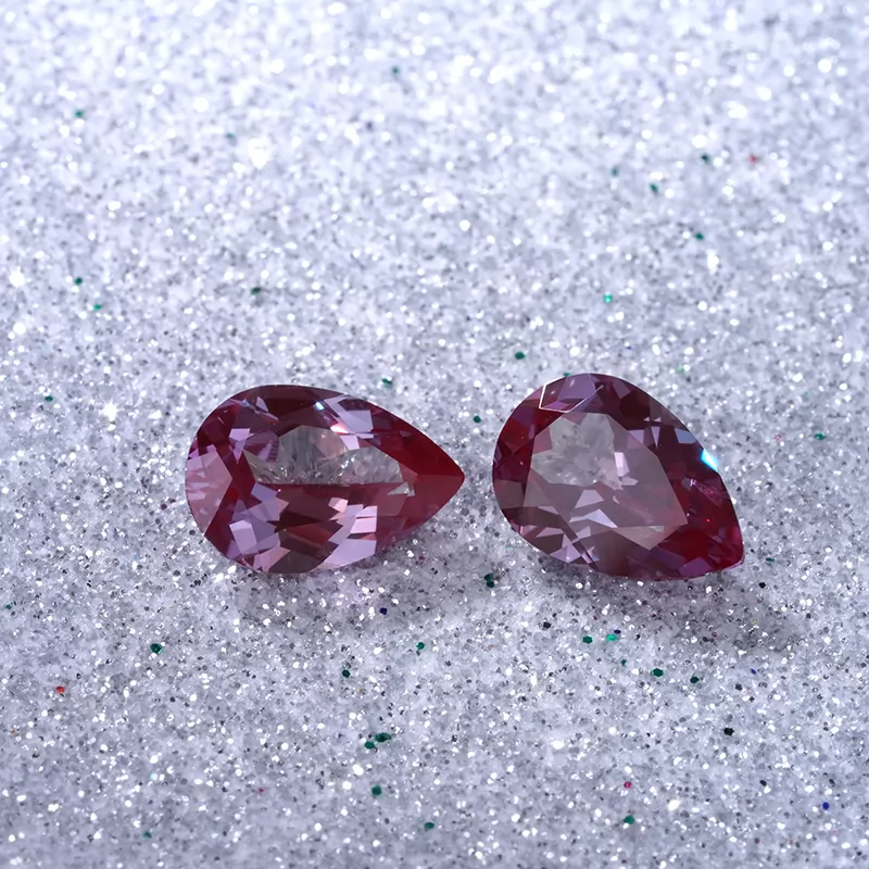 Pear Cut Lab Alexandrite Gemstones