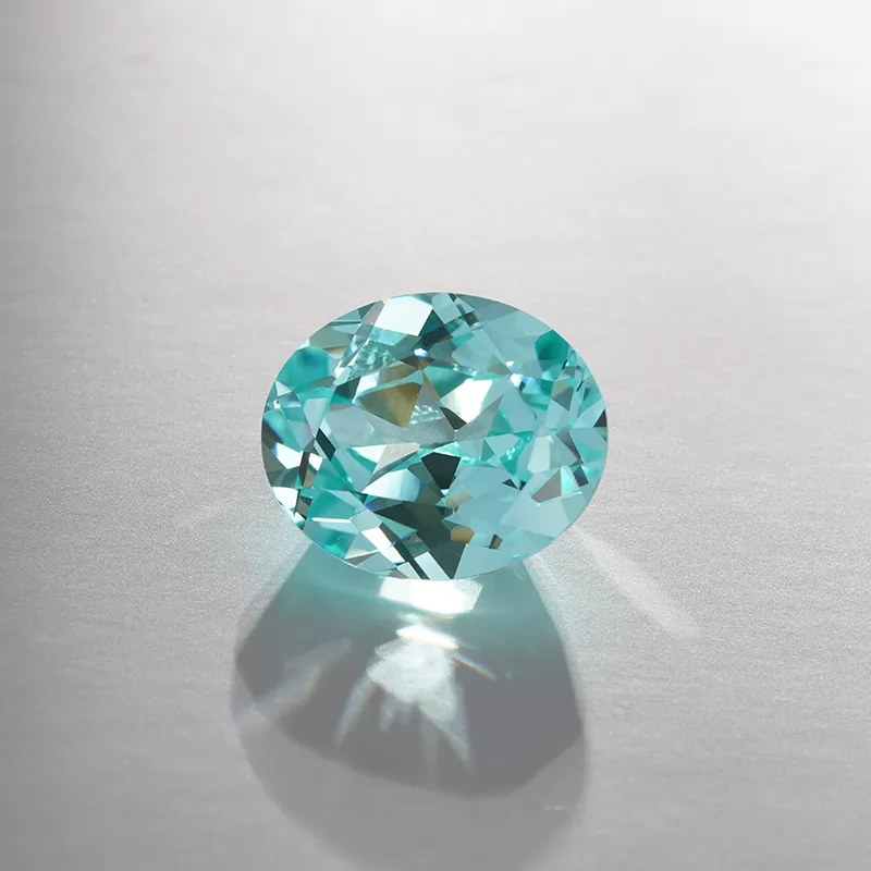 Paraiba Color Oval Cut Lab Grown Sapphire