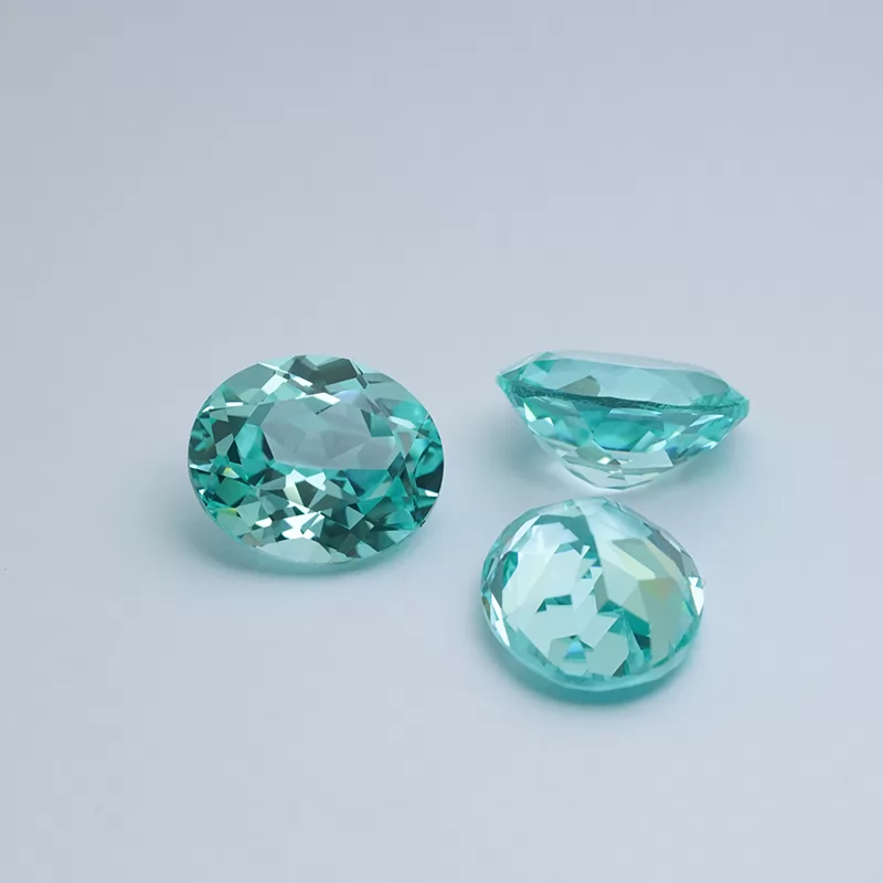 Paraiba Color Oval Cut Lab Grown Sapphire