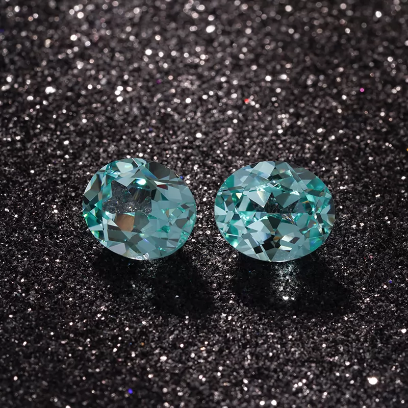 Paraiba Color Oval Cut Lab Grown Sapphire