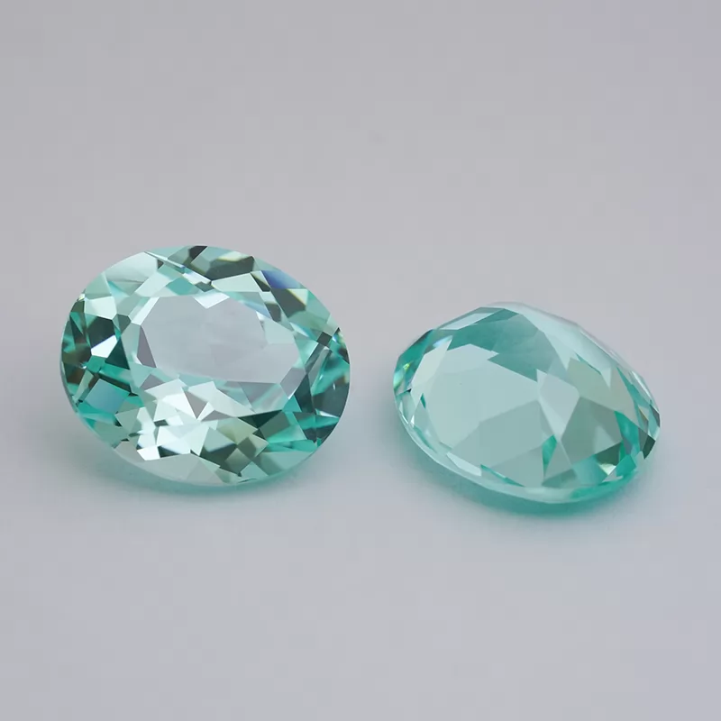 Paraiba Color Oval Cut Lab Grown Sapphire