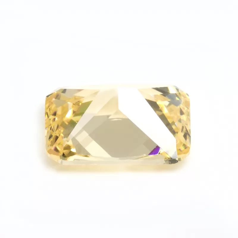 Octagon Princess Cut Canary Color Cubic Zirconia