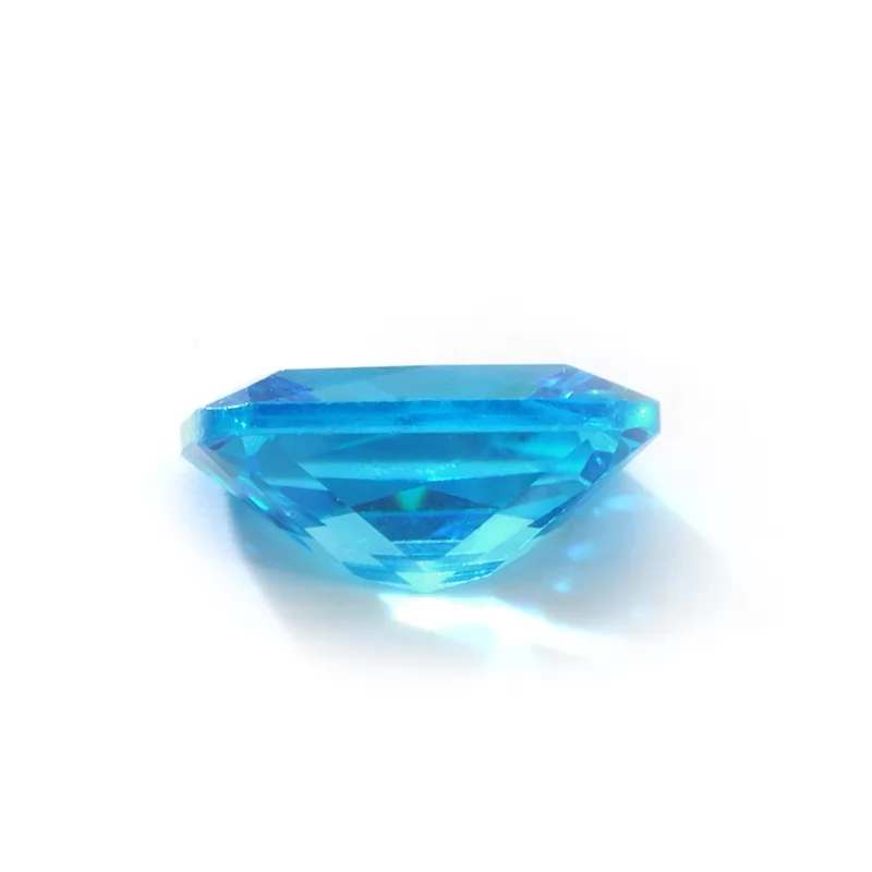 Octagon Princess Cut Aqua Blue Color Cubic Zirconia