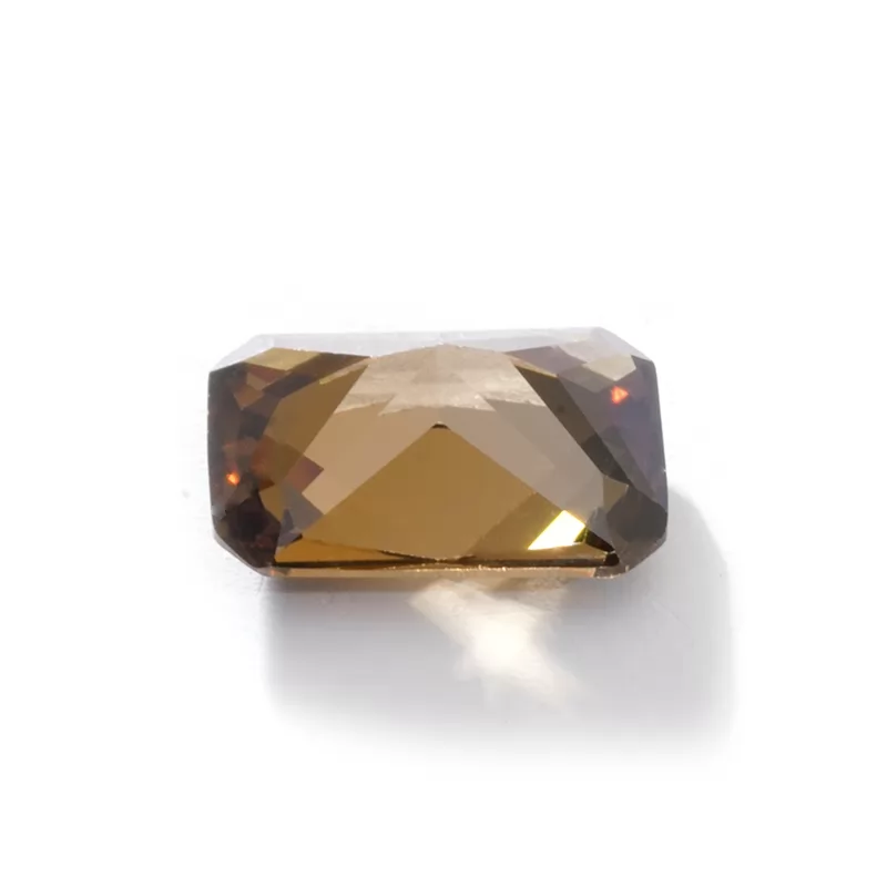 Octagon Princess Cut Light Coffee Color Cubic Zirconia