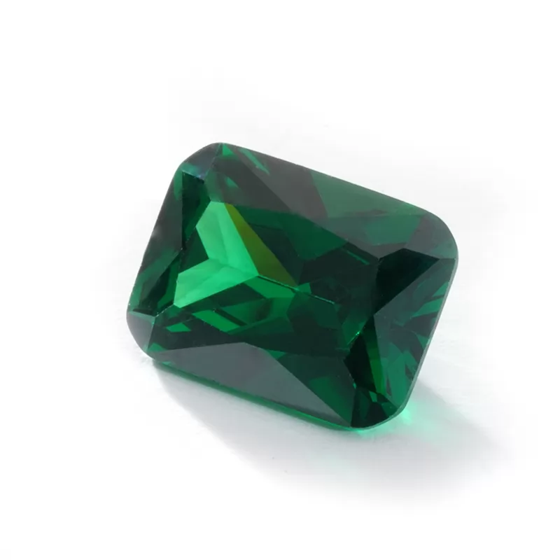Octagon Princess Cut Green Color Cubic Zirconia
