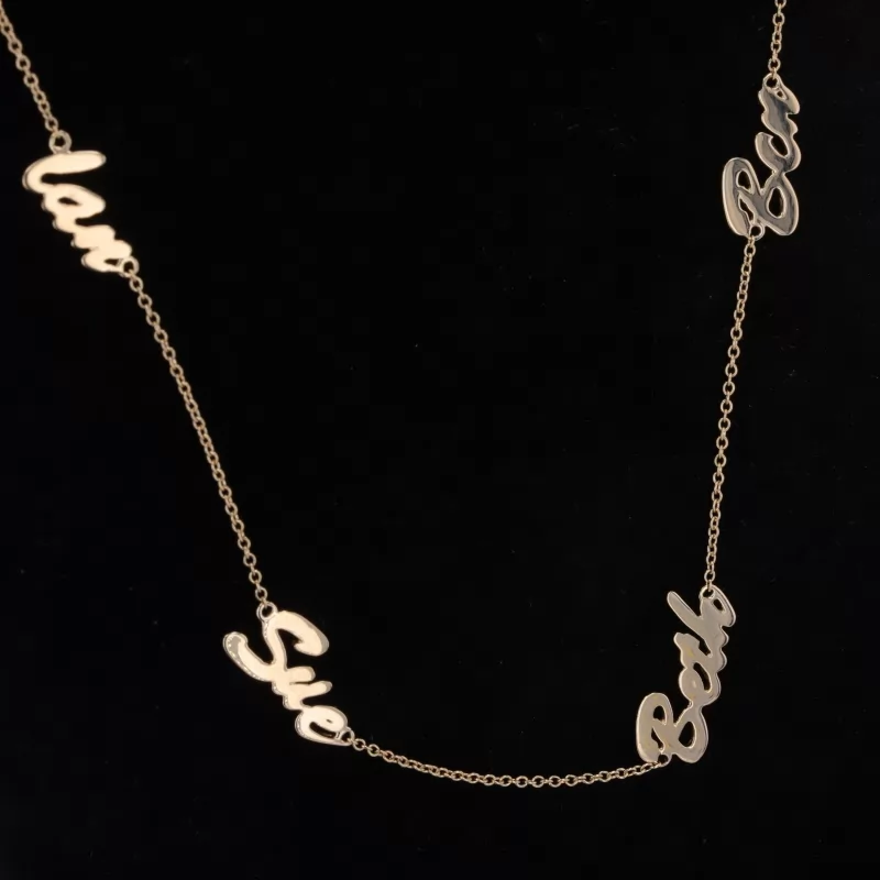 14K Yellow Gold Letter Necklace