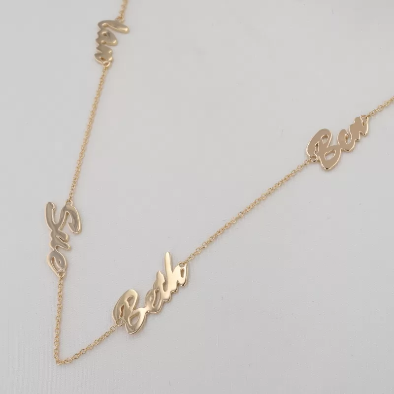 14K Yellow Gold Letter Necklace