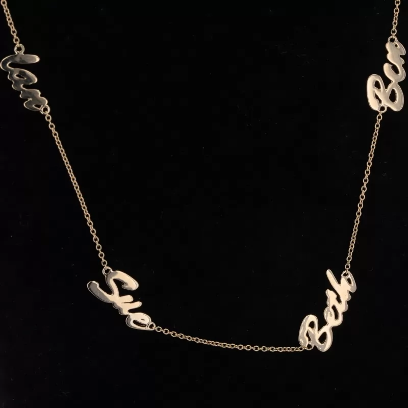 14K Yellow Gold Letter Necklace