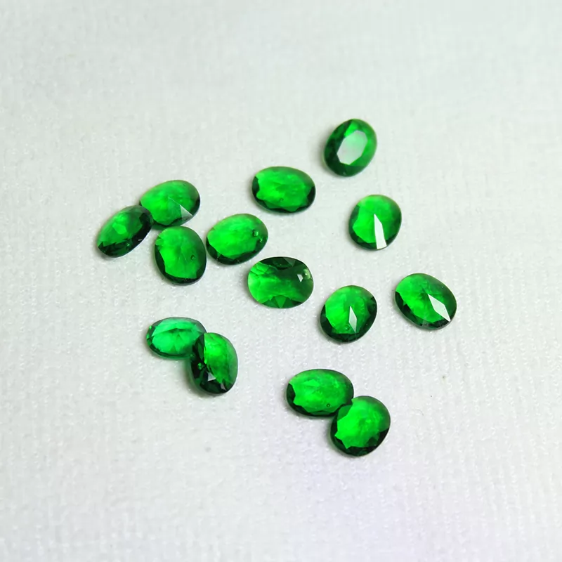 Oval Shape Green Glass