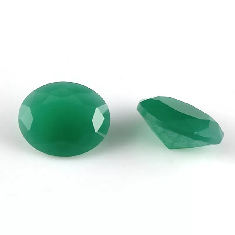 Oval Cut Malay Jade Color Glass