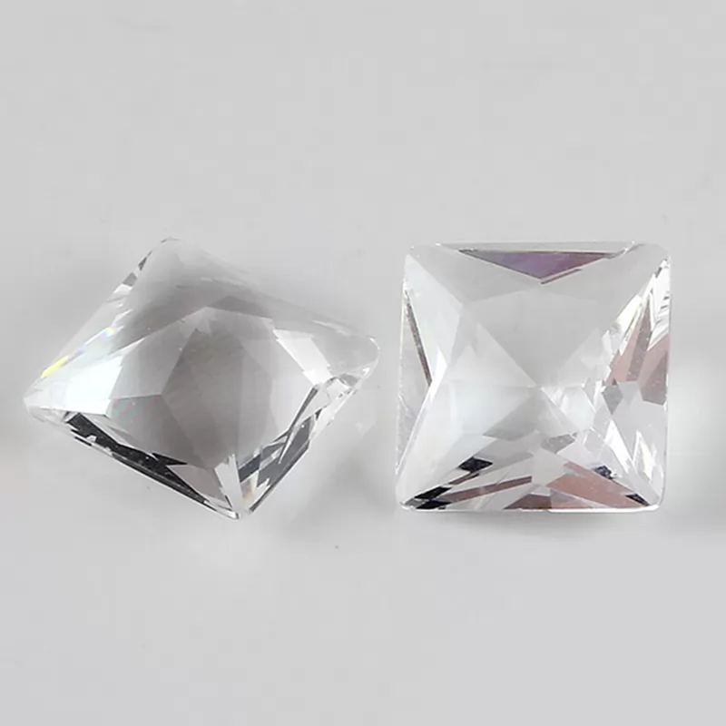 Square Shape Princess Cut Glass