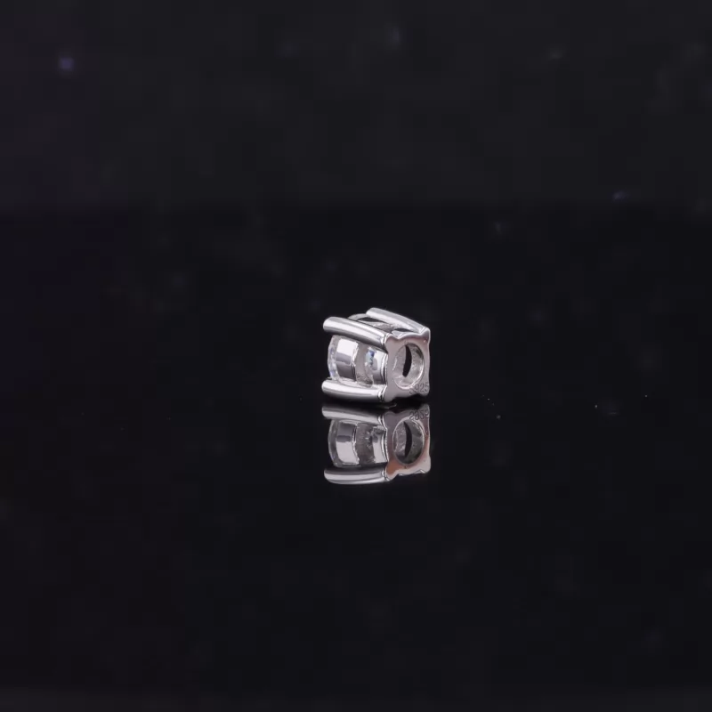 4mm Round Brilliant Cut Moissanite S925 Sterling Silver Diamond Pendant