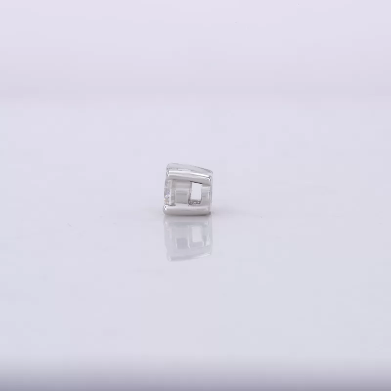 4mm Round Brilliant Cut Moissanite S925 Sterling Silver Diamond Pendant