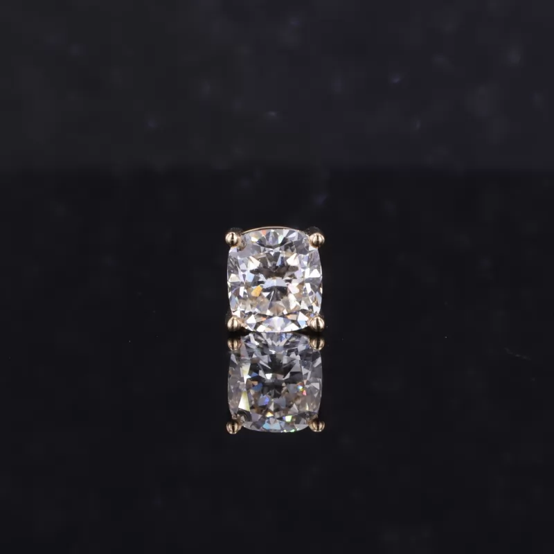 6.3×6.9mm Cushion Cut Lab Grown Diamond 14K Yellow Gold Diamond Pendant