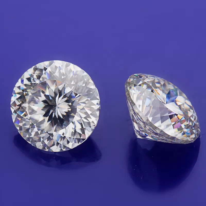 DEF Color Round Portuguese Cut Moissanite Diamond