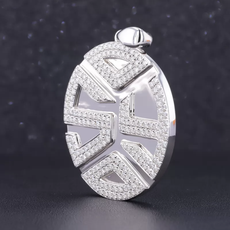 1.5mm Round Brilliant Cut Moissanite Diamond S925 Sterling Silver Pendant