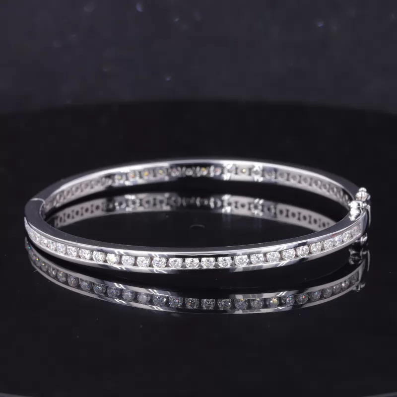 2mm Round Brilliant Cut Moissanite S925 Sterling Silver Diamond Bracelet