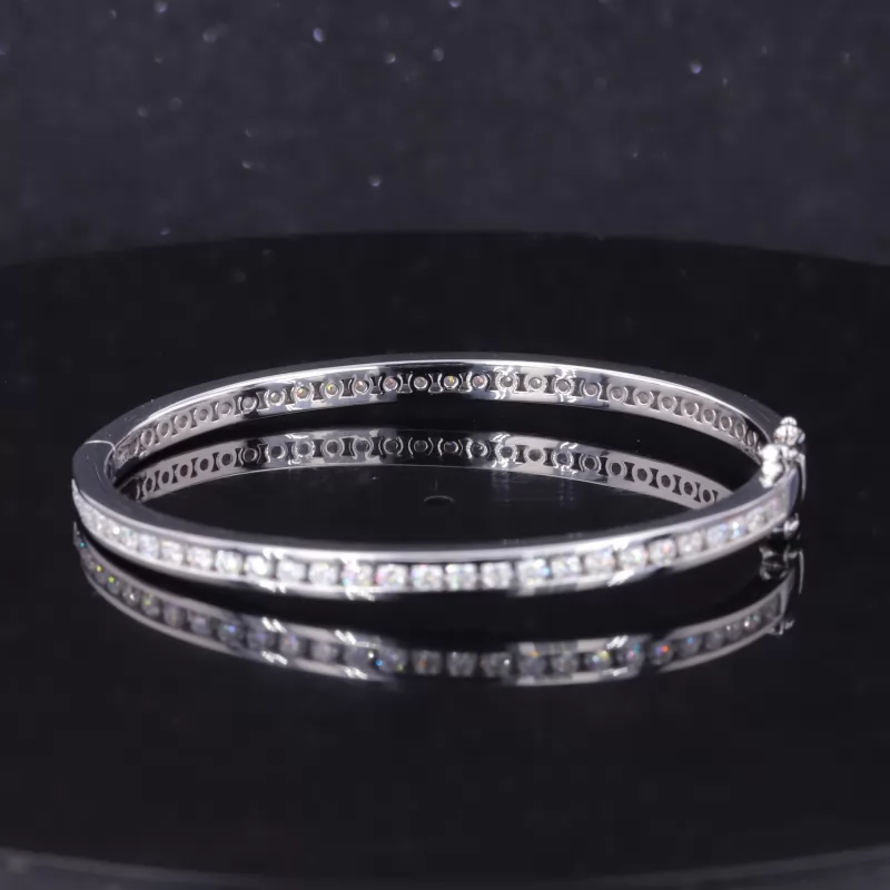 2mm Round Brilliant Cut Moissanite S925 Sterling Silver Diamond Bracelet