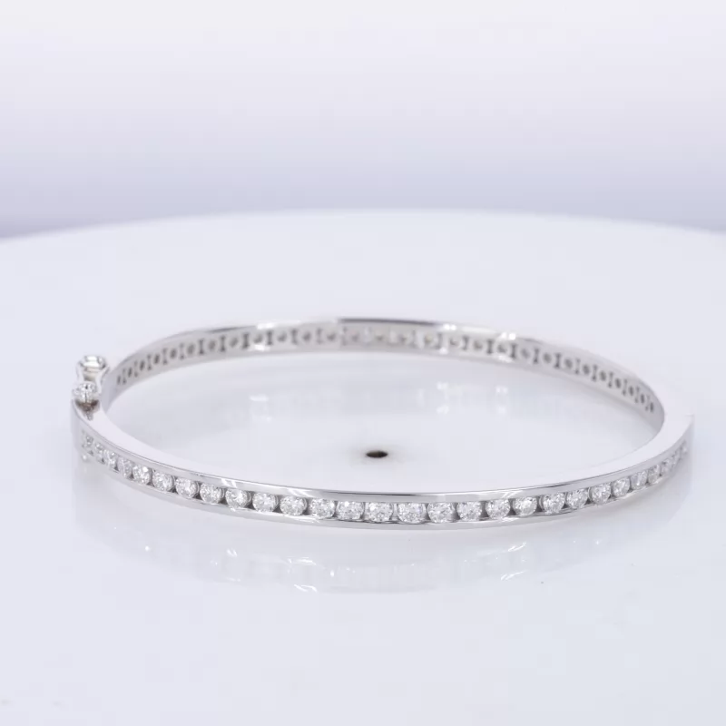 2mm Round Brilliant Cut Moissanite S925 Sterling Silver Diamond Bracelet