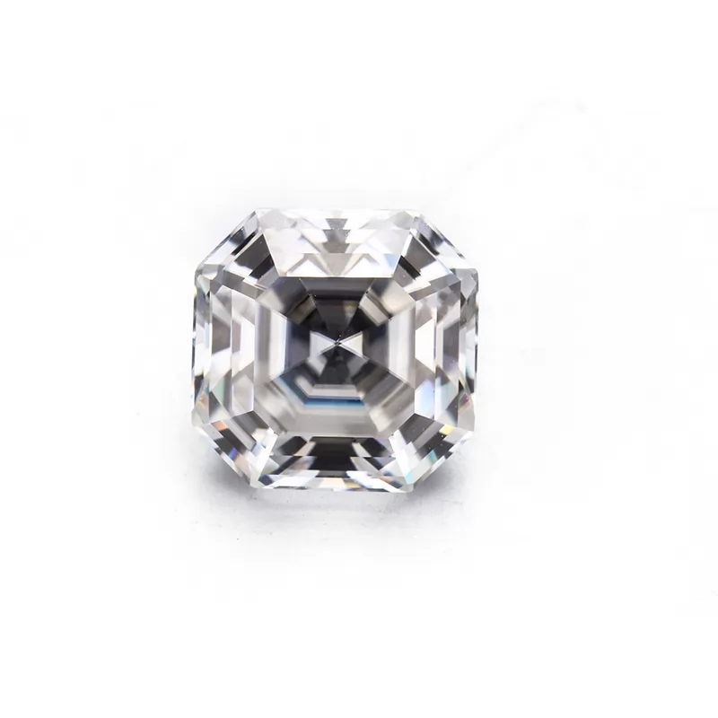 GH Asscher Cut Moissanite