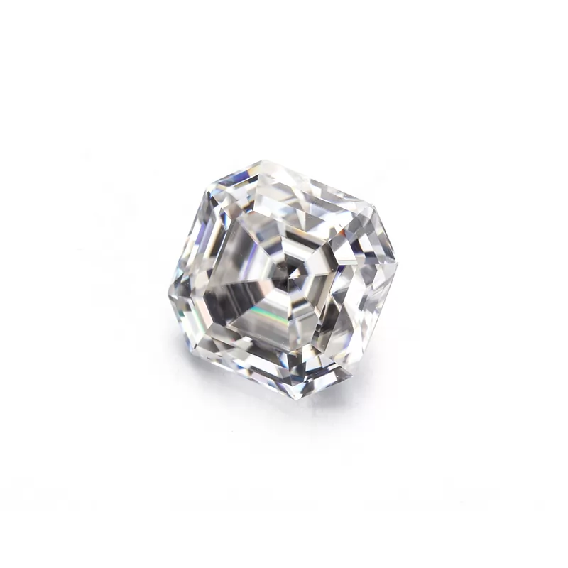 GH Asscher Cut Moissanite