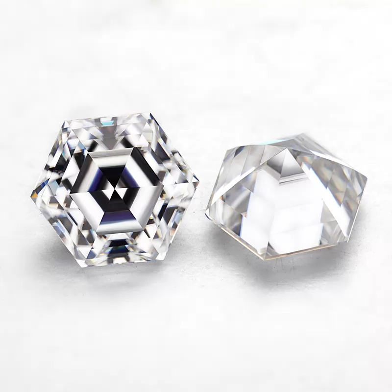 6×6mm Hexagon Shape D Color Moissanite