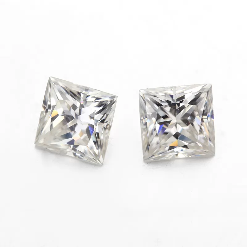 GH Color Square Shape Princess Cut Moissanite