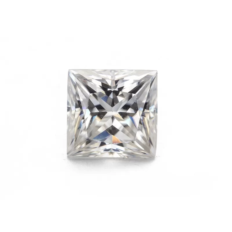 GH Color Square Shape Princess Cut Moissanite