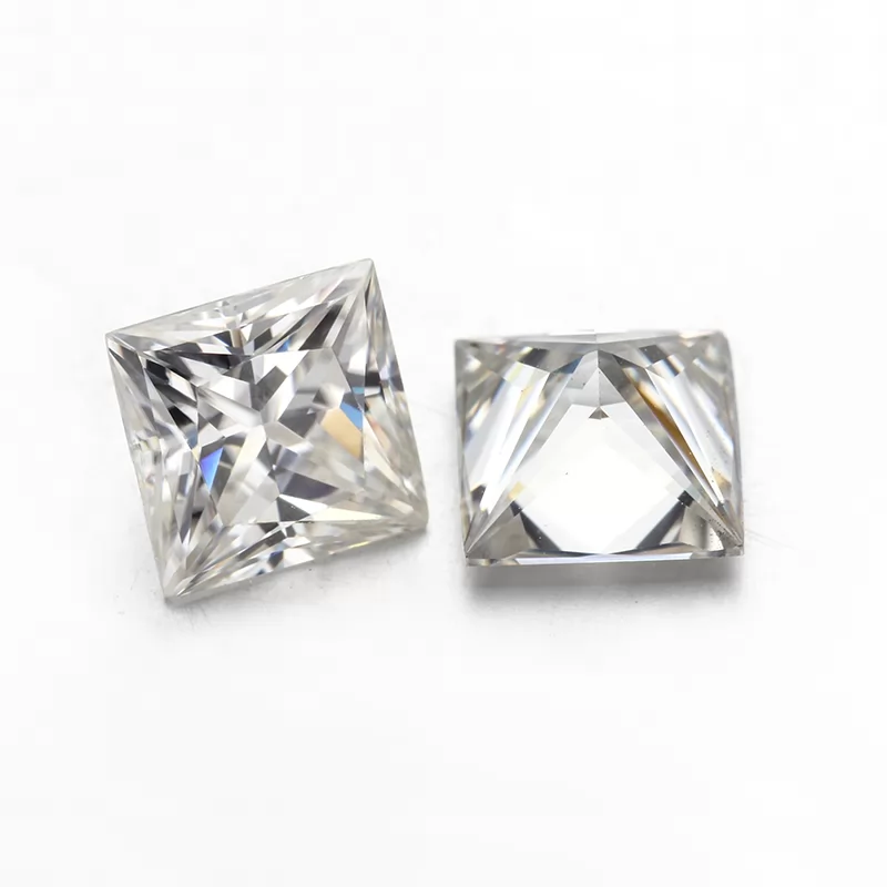 GH Color Square Shape Princess Cut Moissanite