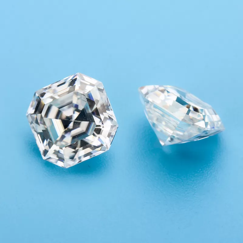 8×8mm GH Asscher Cut Moissanite