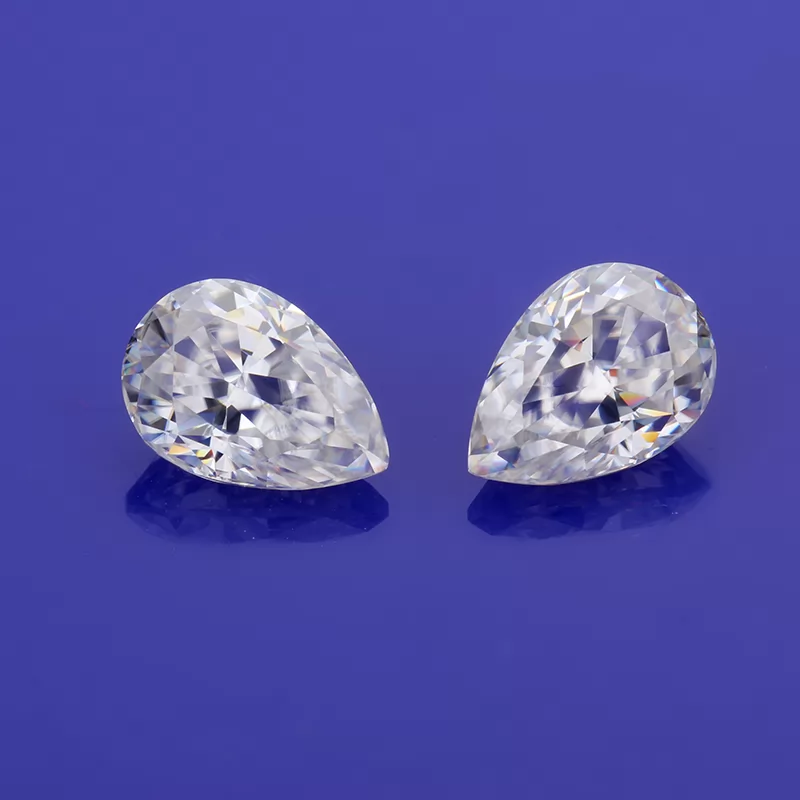 DEF Pear Shape Crushed Ict Cut Moissanite