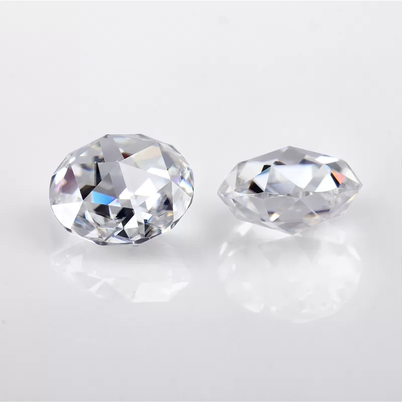 Round Shape Double Rose Cut Moissanite