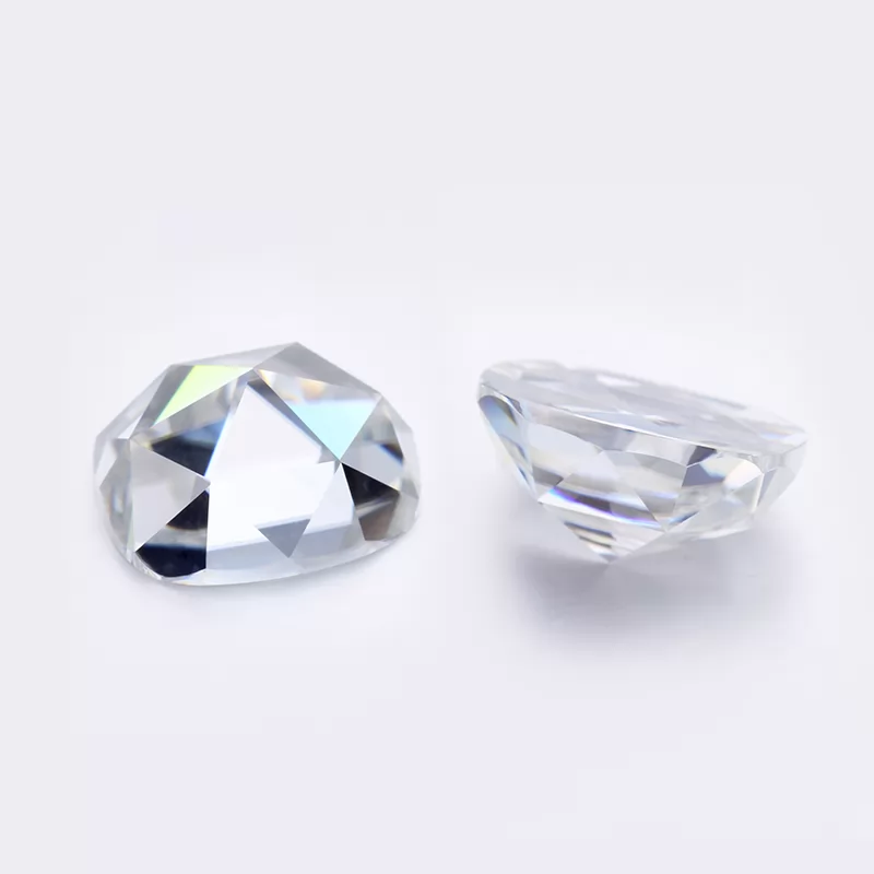 10×12mm DEF Cushion Shape Single Rose Cut Moissanite